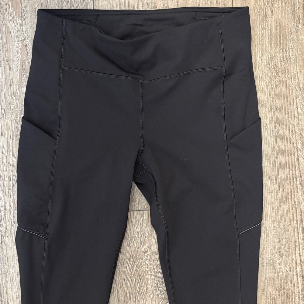 Lululemon Athletica Speed Up Crop Black Capri 21” High Waisted Leggings Size 8 - Picture 2 of 5